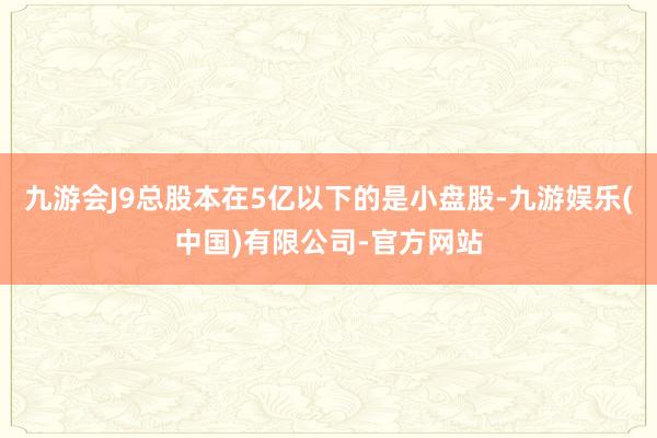 九游会J9总股本在5亿以下的是小盘股-九游娱乐(中国)有限公司-官方网站