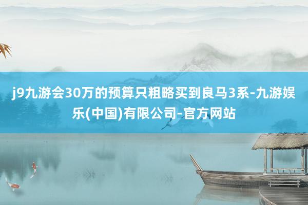 j9九游会30万的预算只粗略买到良马3系-九游娱乐(中国)有限公司-官方网站